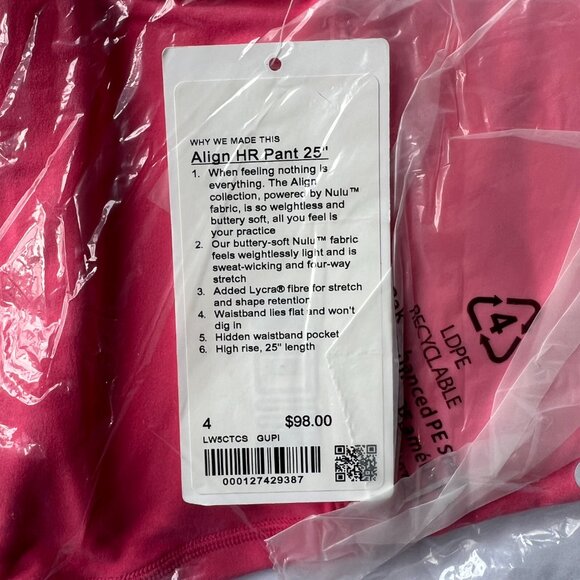 Lululemon Align Pant 25" Guava Pink Size 4 - Picture 2 of 5